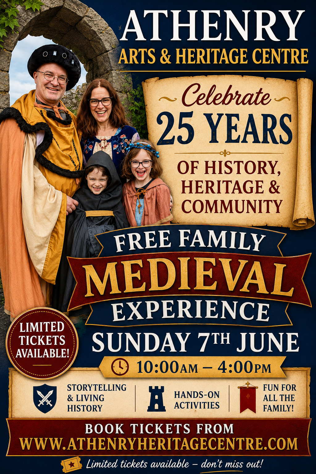 Free Family Medieval Experience Sunday 7th June